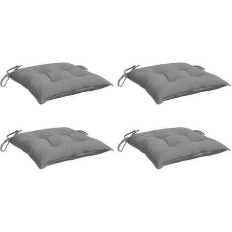 Cojines de silla de jardín 4 uds tela Oxford gris 50x50x7 cm vidaXL (1/6)