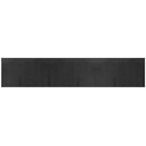 Alfombra rectangular bambú gris 60x300 cm vidaXL