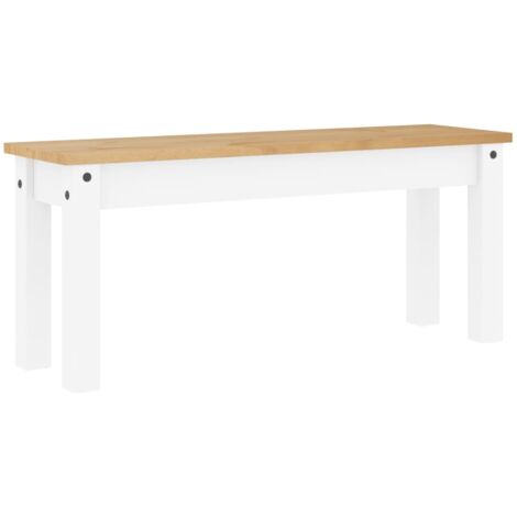 Banco de comedor Panama madera maciza pino blanco 105x30x45 cm vidaXL