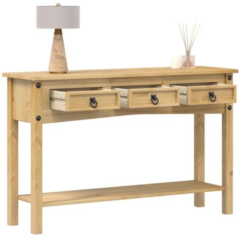 Mesa consola "Corona" 114x34,5x73 cm Madera maciza de pino vidaXL