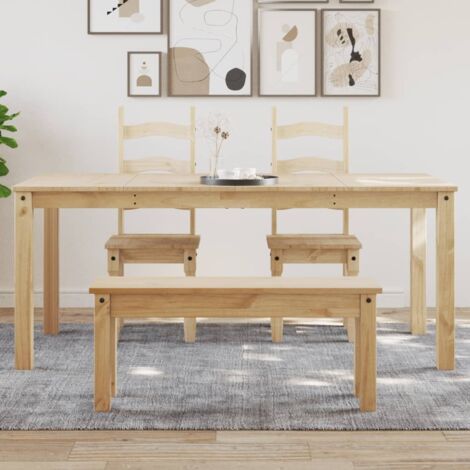 Mesa de comedor Panama madera maciza de pino 180x90x75 cm vidaXL