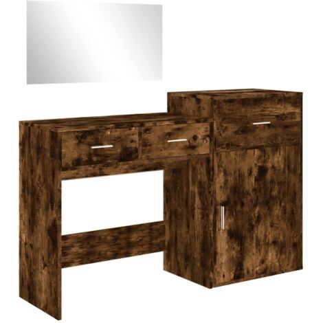 Juego de tocador de 3 piezas madera de ingeniería roble ahumado vidaXL (1/5)