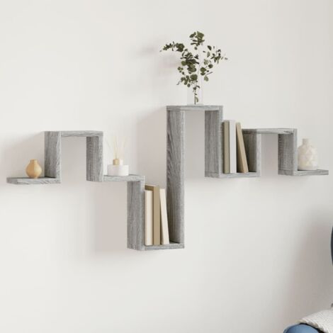 Estantería pared madera ingeniería gris Sonoma 104,5x10x43 cm vidaXL