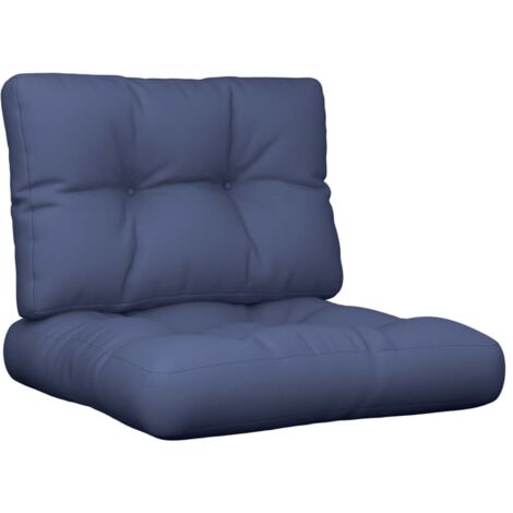 Cojines para muebles de palets 2 unidades tela azul marino vidaXL (1/5)