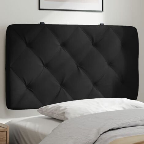 Cabecero de cama acolchado terciopelo negro 80 cm vidaXL (1/5)