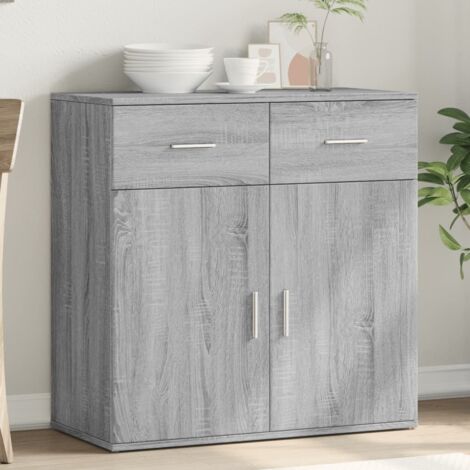 Aparador de madera de ingeniería gris Sonoma 79x38x80 cm vidaXL