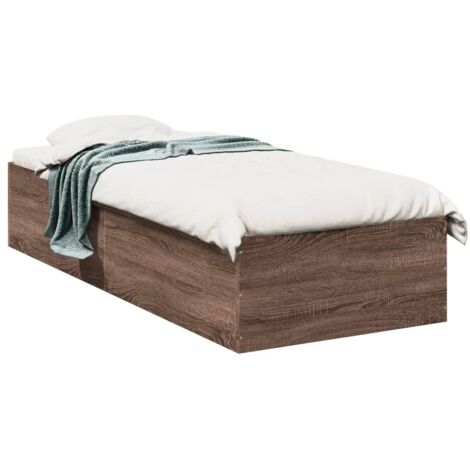 Estructura de cama madera de ingeniería roble marrón 90x200 cm vidaXL (1/5)