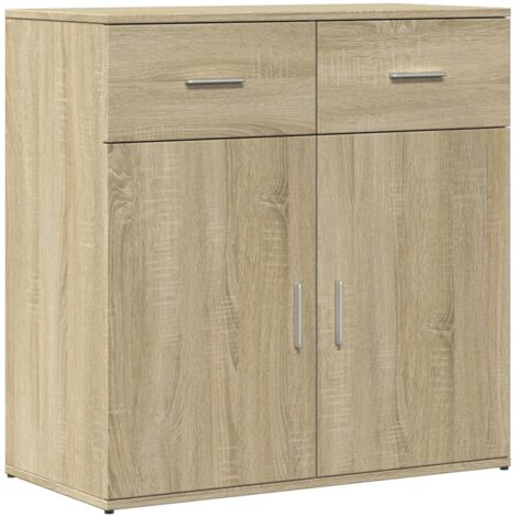Aparador de madera de ingeniería roble Sonoma 79x38x80 cm vidaXL