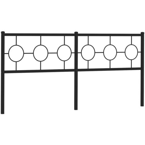 Cabecero de metal negro 180 cm vidaXL (1/5)
