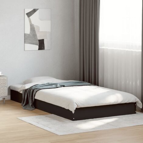 Estructura de cama madera de ingeniería negra 100x200 cm vidaXL (1/5)