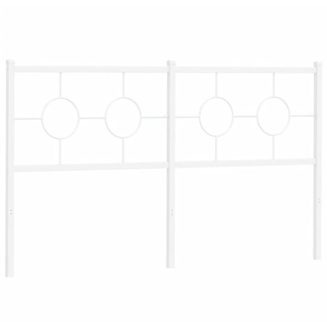 Cabecero de metal blanco 150 cm vidaXL (1/5)