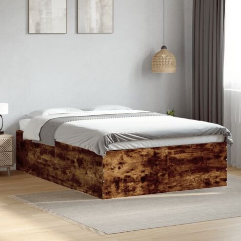 Estructura de cama madera de ingeniería roble ahumado 120x190cm vidaXL (1/5)