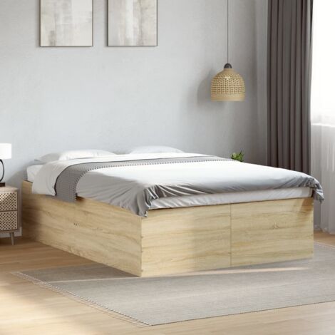Estructura de cama madera de ingeniería roble Sonoma 120x190 cm vidaXL (1/5)