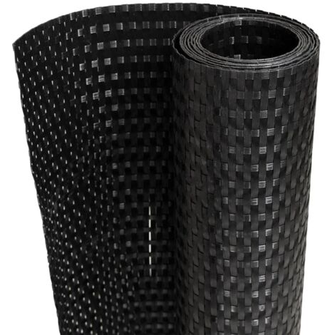 Toldo para balcón ratán sintético negro 1000x100 cm vidaXL