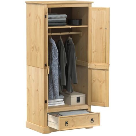 Armario Corona madera maciza de pino 76x50x170 cm vidaXL