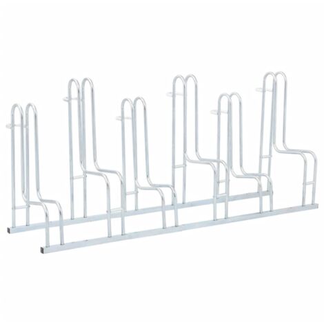 Soporte para 6 bicicletas suelo independiente acero galvanizado vidaXL