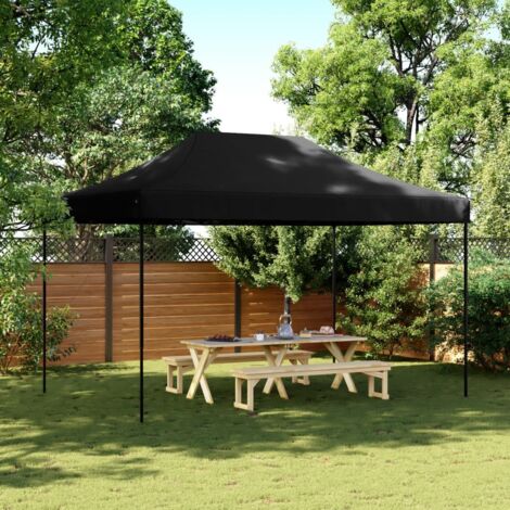 Tienda de fiesta plegable Pop-Up negra 440x292x315 cm vidaXL