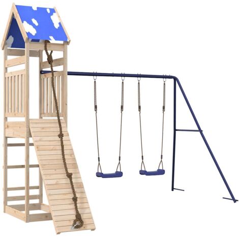 Parque infantil de exterior de madera maciza de pino vidaXL (1/5)