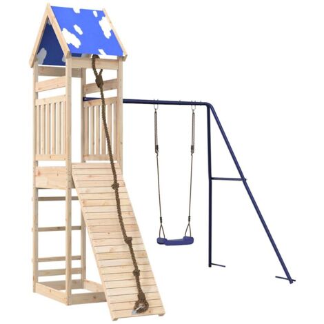 Parque infantil de exterior de madera maciza de pino vidaXL (1/5)