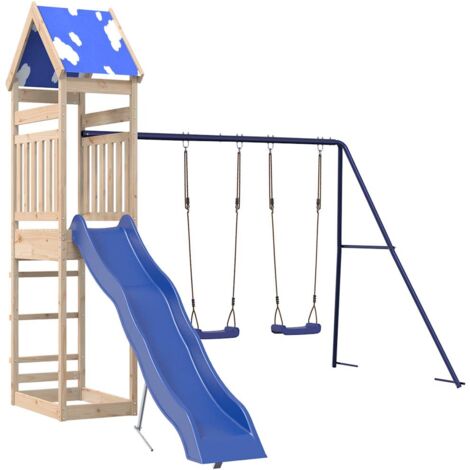 Parque infantil de exterior de madera maciza de pino vidaXL (1/5)