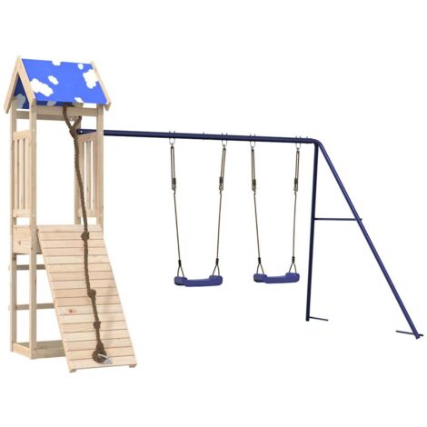 Parque infantil de exterior de madera maciza de pino vidaXL (1/5)