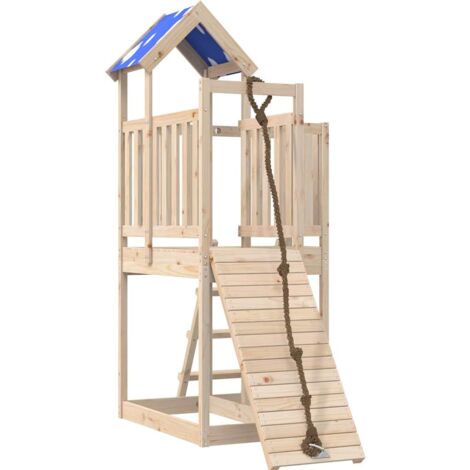 Parque infantil de exterior de madera maciza de pino vidaXL