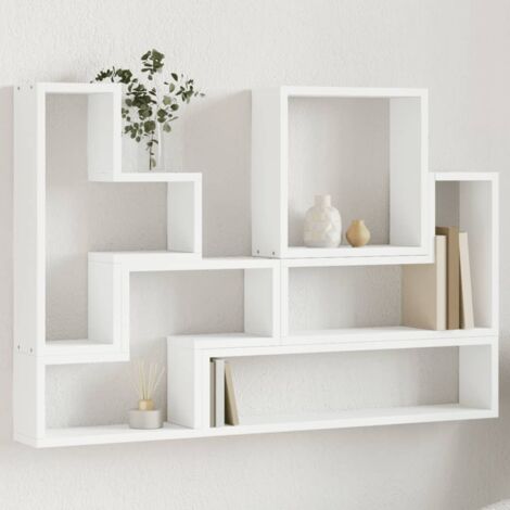 Estantería de pared madera de ingeniería blanco 96x12x64 cm vidaXL