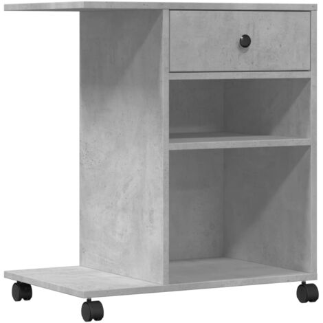 Soporte para impresora con ruedas gris hormigón 60x40x68,5 cm vidaXL