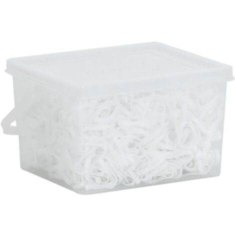 Bandas de trenzas de caballo silicona blanco 2500 unidades vidaXL (1/5)
