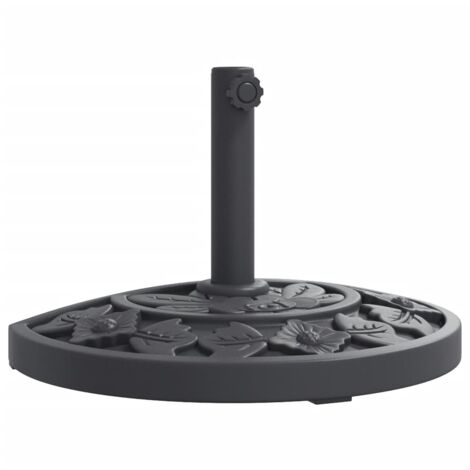 Base de sombrilla semicircular para palos de Ø38 / 48 mm 9 kg vidaXL