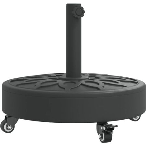 Base sombrilla redonda ruedas para mástiles Ø38 / 48 mm 27 kg vidaXL