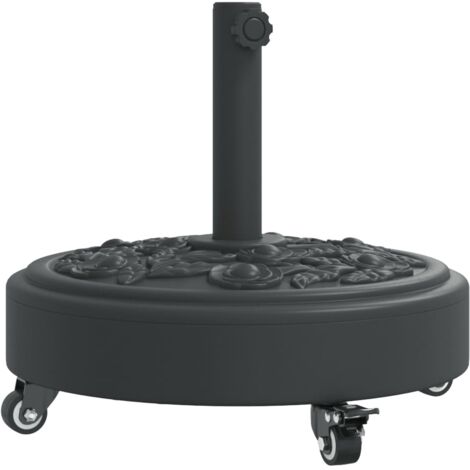 Base sombrilla redonda ruedas para mástiles Ø38 / 48 mm 27 kg vidaXL