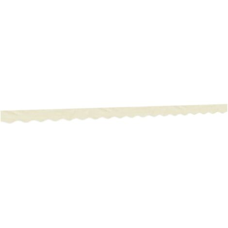 Tela de cenefa de toldo de repuesto rayas crema 4,5 m vidaXL