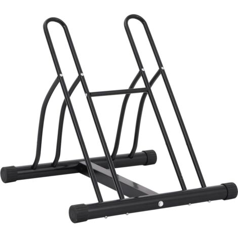 Soporte para 2 bicicletas suelo independiente acero vidaXL