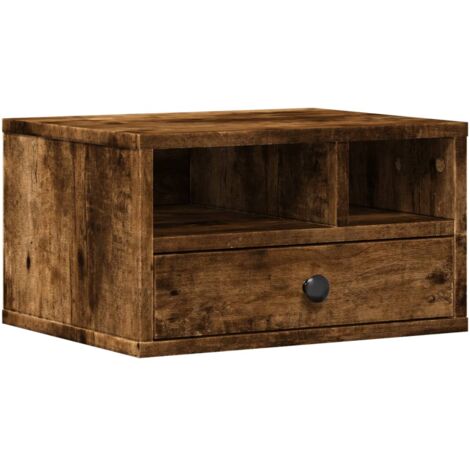 Soporte impresora madera ingeniería roble ahumado 40x32x22,5 cm vidaXL