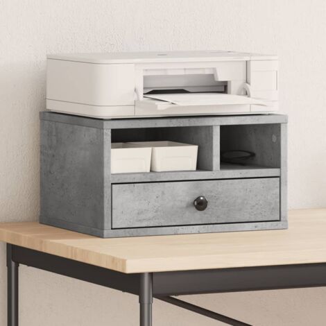 Soporte impresora madera ingeniería gris hormigón 40x32x22,5 cm vidaXL