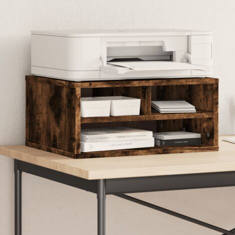 Soporte impresora madera ingeniería roble ahumado 49x40x22,5 cm vidaXL