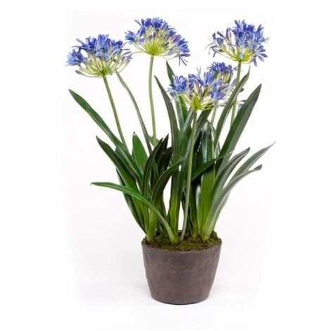 Planta de agapanto artificial 75 cm azul Emerald