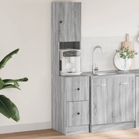 Mueble de cocina madera de ingeniería gris Sonoma 35x50x180 cm vidaXL