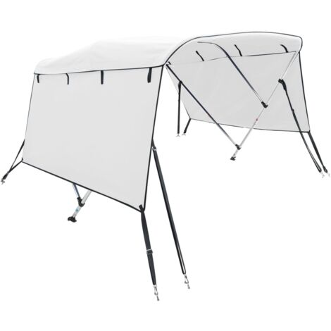 Toldo bimini 4 arcos con paredes laterales 243x(170-182)x137 cm vidaXL (1/6)