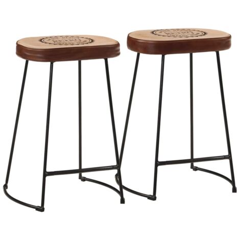 Taburetes de bar 2 uds marrón oscuro 41x29x62 cm vidaXL (1/5)