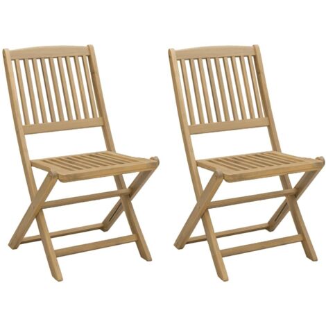 Sillas de jardín plegables 2 uds madera acacia 57x48,5x90 cm vidaXL