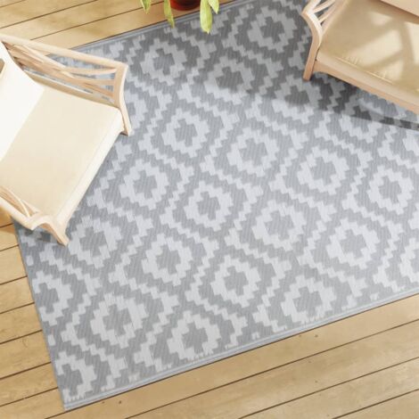 Alfombra exterior ARAKIL PP gris 160x230 cm vidaXL