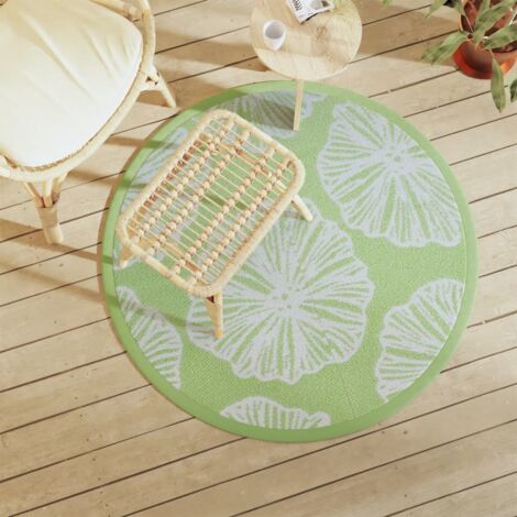 Alfombra de exterior ARAKIL verde Ø120 cm PP vidaXL