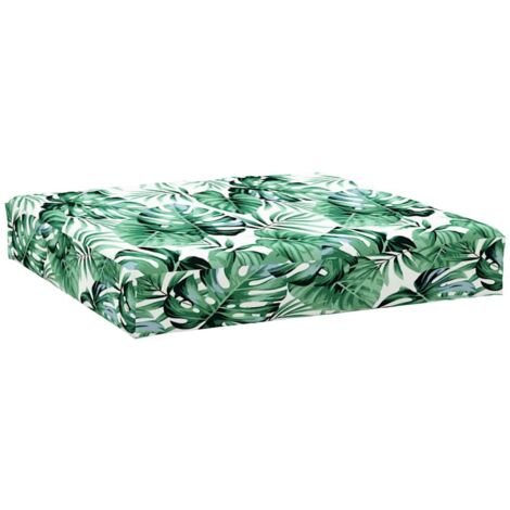 Cojín para palés tela Oxford estampado de hojas 60x60x9,5 cm vidaXL (1/5)