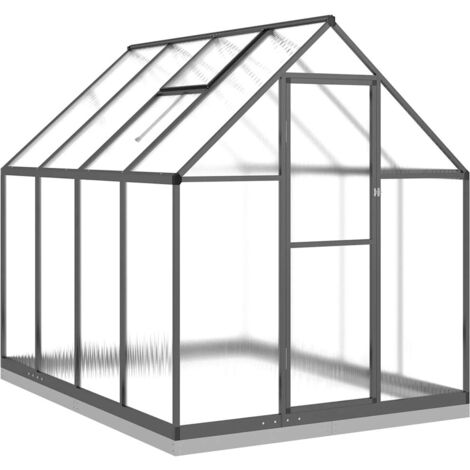Invernadero con marco base aluminio antracita 224x169x202 cm vidaXL