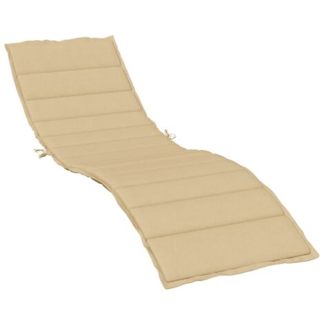 Cojín para tumbona tela beige melange 200x50x4 cm vidaXL (1/5)