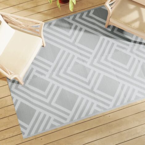 Alfombra exterior ARAKIL PP gris 140x200 cm vidaXL