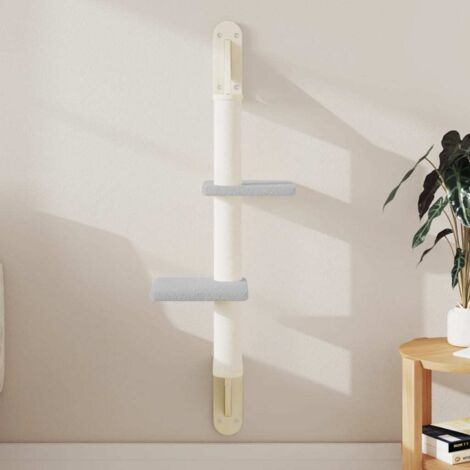 Árbol rascador para gatos de pared gris claro 108 cm vidaXL