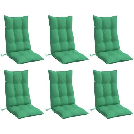 Cojines de silla con respaldo alto 6 uds tela Oxford verde vidaXL